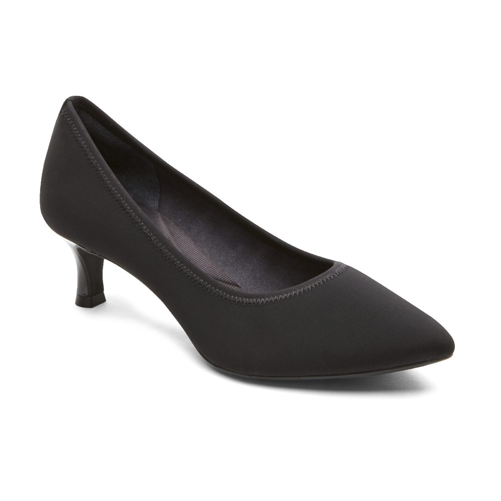 Rockport Heels For Womens Black - Total Motion Jessa Gore - CH0684152